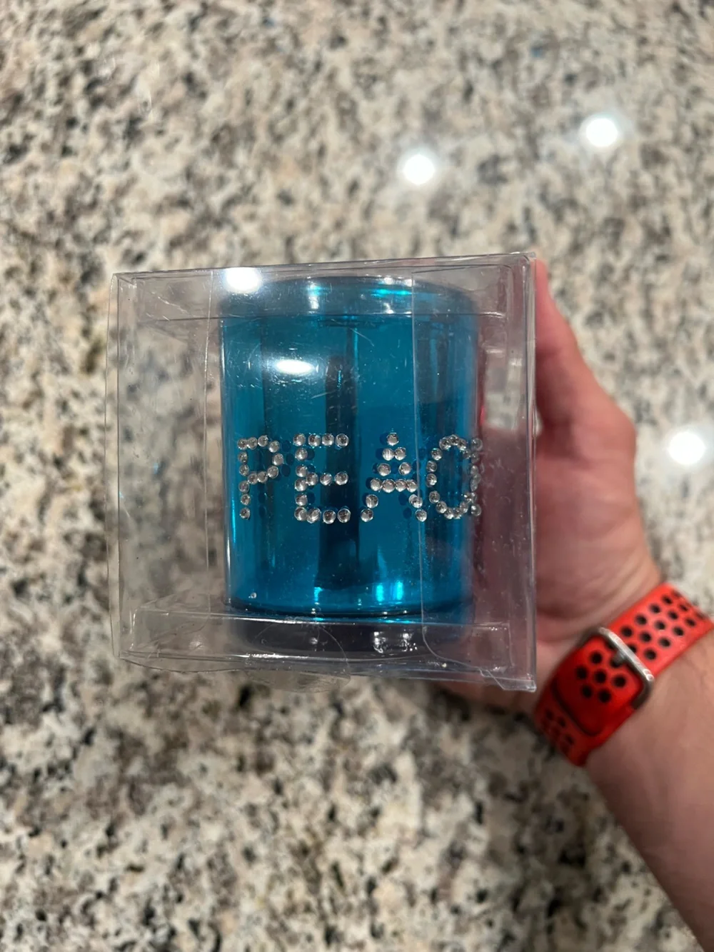 Christmas Tealight Holders Set - Red & Blue